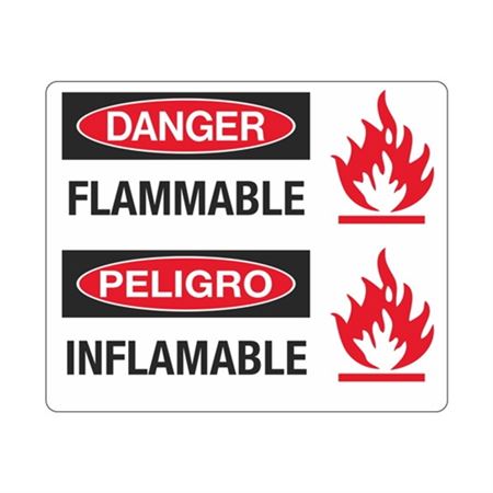 Danger Flammable / Peligro Inflamable Sign